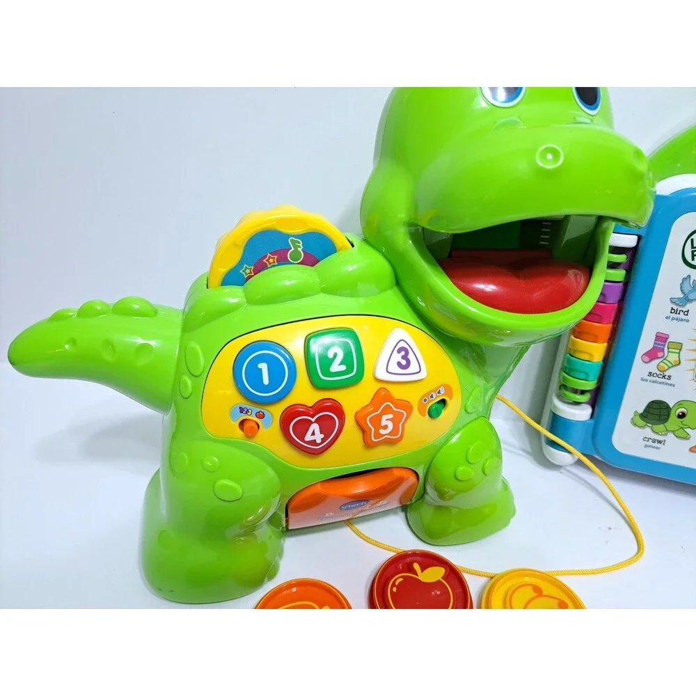 VTech Chomp Count Dino Educational Toy & Learning Friends 100 Words Book Numbers
